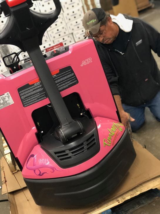 timberline live pet foods, heubel shaw cares, pink pallet