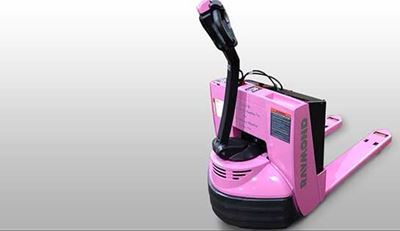 pink forklift